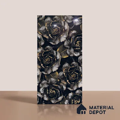 Floral Wall Tile TL 08973 | Glossy Finish 4 ft x 2 ft Vitrified Tile - 9 mm | Suitable For Kitchen, Bathroom, Bedroom & Office