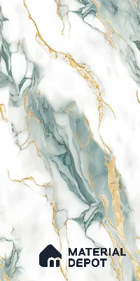 Marble Look Wall & Floor Tile TL 08918 | Glossy Finish 4 ft x 2 ft Vitrified Tile - 9 mm | Suitable For Kitchen, Bathroom, Bedroom & Office