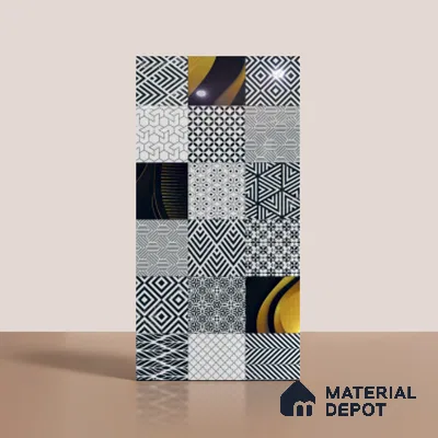 Moroccan Look Wall & Floor Tile TL 09006 | Glossy Finish 4 ft x 2 ft Vitrified Tile - 9 mm | Suitable For Kitchen, Bathroom, Bedroom & Office
