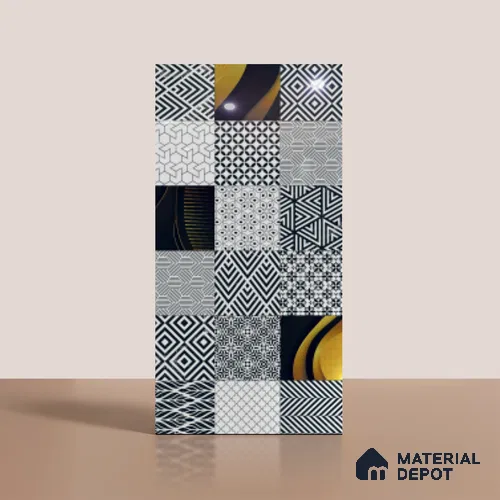 Moroccan Look Wall & Floor Tile TL 09006 | Glossy Finish 4 ft x 2 ft Vitrified Tile - 9 mm | Suitable For Kitchen, Bathroom, Bedroom & Office