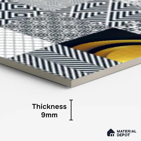 Moroccan Look Wall & Floor Tile TL 09006 | Glossy Finish 4 ft x 2 ft Vitrified Tile - 9 mm | Suitable For Kitchen, Bathroom, Bedroom & Office