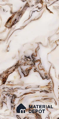 Marble Look Wall & Floor Tile TL 08941 | Glossy Finish 4 ft x 2 ft Vitrified Tile - 9 mm | Suitable For Kitchen, Bathroom, Bedroom & Office