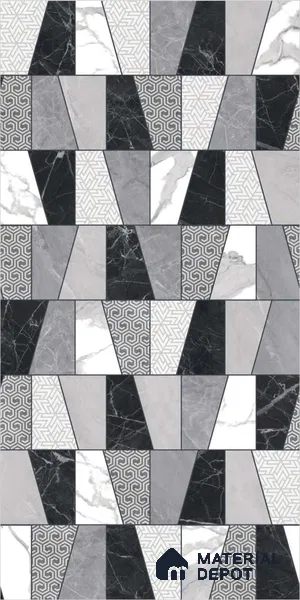 Highlighter Look Wall Tile TL 10567 | Glossy Finish 4 ft x 2 ft Vitrified Tile - 9 mm | Suitable For Bathroom, Accent/Feature Wall, Dining Area