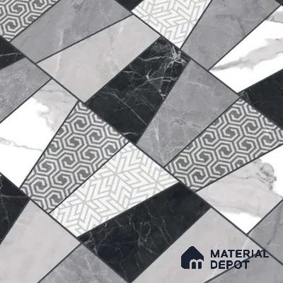 Highlighter Look Wall Tile TL 10567 | Glossy Finish 4 ft x 2 ft Vitrified Tile - 9 mm | Suitable For Bathroom, Accent/Feature Wall, Dining Area