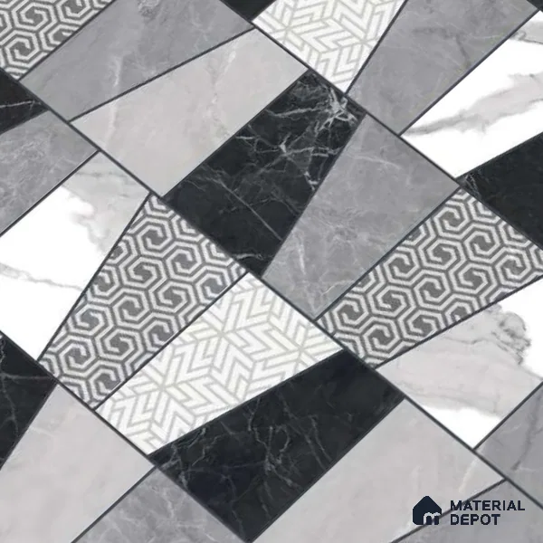 Highlighter Look Wall Tile TL 10567 | Glossy Finish 4 ft x 2 ft Vitrified Tile - 9 mm | Suitable For Bathroom, Accent/Feature Wall, Dining Area