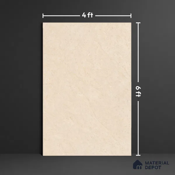 Large Format Marble Floor Tile TL 09446 Paris Beige Glossy Finish Vitrified Tile - 15 mm | Suitable for Living Room, Bedroom, Office | Adhesive and Spacers Must be Used During Installation