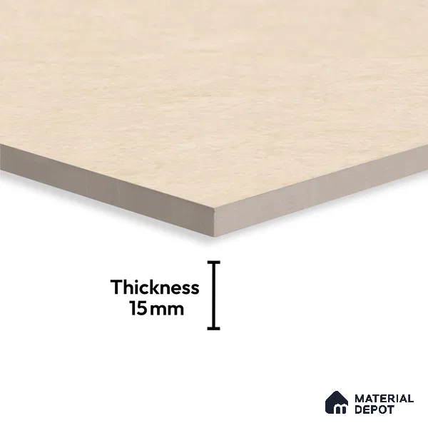 Large Format Marble Floor Tile TL 09446 Paris Beige Glossy Finish Vitrified Tile - 15 mm | Suitable for Living Room, Bedroom, Office | Adhesive and Spacers Must be Used During Installation