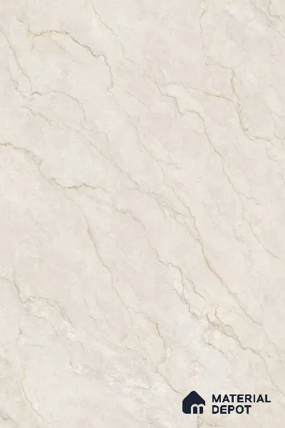 Budget Friendly Large Format Marble Floor Tile TL 09440 Anila Crema Glossy Finish Vitrified Tile - 15 mm | Suitable for Living Room, Bedroom, Office | Adhesive and Spacers Must be Used During Installation