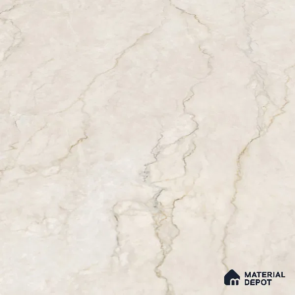 Budget Friendly Large Format Marble Floor Tile TL 09440 Anila Crema Glossy Finish Vitrified Tile - 15 mm | Suitable for Living Room, Bedroom, Office | Adhesive and Spacers Must be Used During Installation