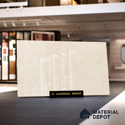 Marble Look Floor & Wall Tile TL 09439 | Glossy Finish 6 ft x 4 ft Vitrified Tile - 15 mm | Suitable For Kitchen, Bathroom, Bedroom & Office | Adhesive and Spacers Must be Used During Installation