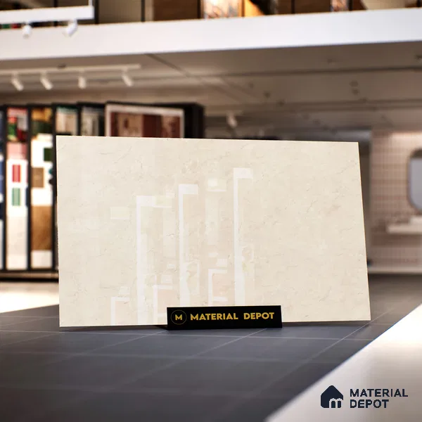 Marble Look Floor & Wall Tile TL 09439 | Glossy Finish 6 ft x 4 ft Vitrified Tile - 15 mm | Suitable For Kitchen, Bathroom, Bedroom & Office | Adhesive and Spacers Must be Used During Installation