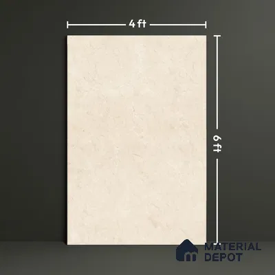 Marble Look Floor & Wall Tile TL 09439 | Glossy Finish 6 ft x 4 ft Vitrified Tile - 15 mm | Suitable For Kitchen, Bathroom, Bedroom & Office | Adhesive and Spacers Must be Used During Installation
