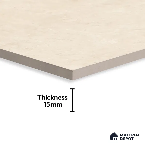 Marble Look Floor & Wall Tile TL 09439 | Glossy Finish 6 ft x 4 ft Vitrified Tile - 15 mm | Suitable For Kitchen, Bathroom, Bedroom & Office | Adhesive and Spacers Must be Used During Installation