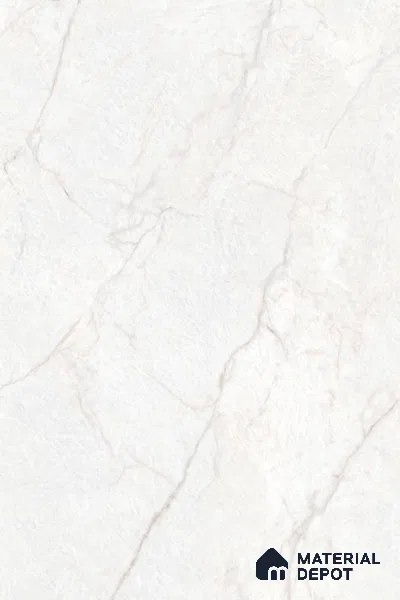 Budget Friendly Large Format Marble Floor Tile TL 09441 Arkos Bianco Glossy Finish Vitrified Tile - 15 mm | Suitable for Living Room, Bedroom, Office | Adhesive and Spacers Must be Used During Installation