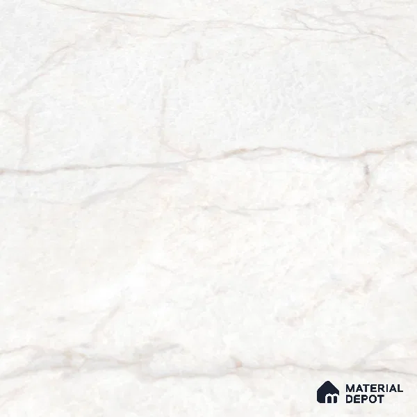 Budget Friendly Large Format Marble Floor Tile TL 09441 Arkos Bianco Glossy Finish Vitrified Tile - 15 mm | Suitable for Living Room, Bedroom, Office | Adhesive and Spacers Must be Used During Installation