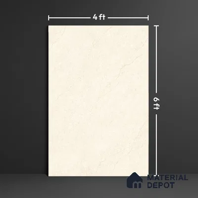 Large Format Marble Floor Tile TL 09447 Praga Crema Glossy Finish Vitrified Tile - 15 mm | Suitable for Living Room, Bedroom, Office | Adhesive and Spacers Must be Used During Installation