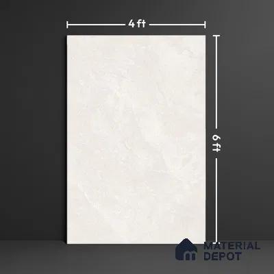 Budget Friendly Large Format Marble Floor Tile TL 10550 Lisbon Silver Glossy Finish Vitrified Tile - 15 mm | Suitable for Living Room, Bedroom, Office | Adhesive and Spacers Must be Used During Installation