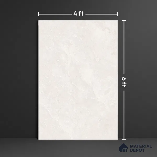 Budget Friendly Large Format Marble Floor Tile TL 10550 Lisbon Silver Glossy Finish Vitrified Tile - 15 mm | Suitable for Living Room, Bedroom, Office | Adhesive and Spacers Must be Used During Installation