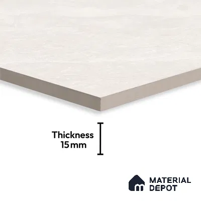 Budget Friendly Large Format Marble Floor Tile TL 10550 Lisbon Silver Glossy Finish Vitrified Tile - 15 mm | Suitable for Living Room, Bedroom, Office | Adhesive and Spacers Must be Used During Installation