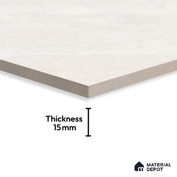 Budget Friendly Large Format Marble Floor Tile TL 10550 Lisbon Silver Glossy Finish Vitrified Tile - 15 mm | Suitable for Living Room, Bedroom, Office | Adhesive and Spacers Must be Used During Installation
