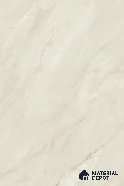 Large Format Marble Floor Tile TL 09443 Iceland Crema Glossy Finish Vitrified Tile - 15 mm | Suitable for Living Room, Bedroom, Office | Adhesive and Spacers Must be Used During Installation