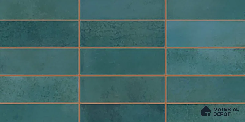 Faux Subway Wall Tile TL 09789 C Luxuria Ocean 2 ft x 1 ft Glossy Finish Ceramic Tile - 9 mm | Suitable For Kitchen Backsplash, Bathroom & Basin Accent