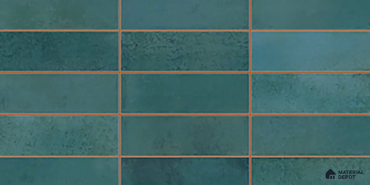 Faux Subway Wall Tile TL 09789 C Luxuria Ocean 2 ft x 1 ft Glossy Finish Ceramic Tile - 9 mm | Suitable For Kitchen Backsplash, Bathroom & Basin Accent