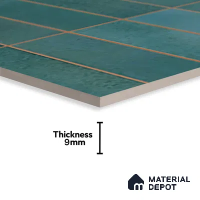 Faux Subway Wall Tile TL 09789 C Luxuria Ocean 2 ft x 1 ft Glossy Finish Ceramic Tile - 9 mm | Suitable For Kitchen Backsplash, Bathroom & Basin Accent