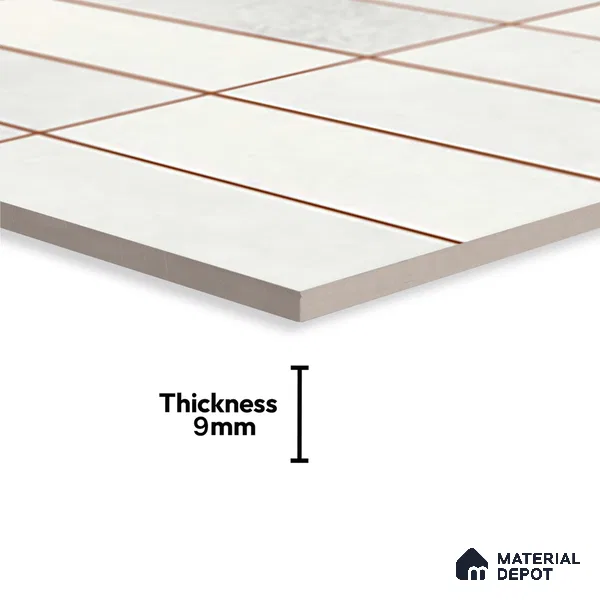 Faux Subway Look Luxuria White R1 TL 09789 E 2 ft x 1 ft Glossy Finish Ceramic Wall Tile - 9 mm