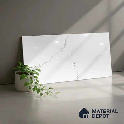 Marble Look Wall Tile 21555 L TL 09793 2 ft x 1 ft Glossy Finish Ceramic Tile - 9 mm