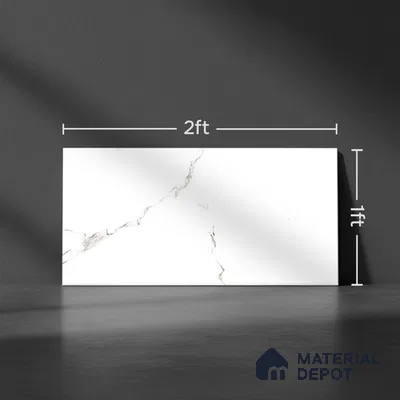 Marble Look Wall Tile 21555 L TL 09793 2 ft x 1 ft Glossy Finish Ceramic Tile - 9 mm