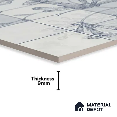 Floral Wall Tile TL 09795 B 2 ft x 1 ft Glossy Finish Ceramic Wall Tile - 9 mm | Please Expect a Slight Variation of Pattern