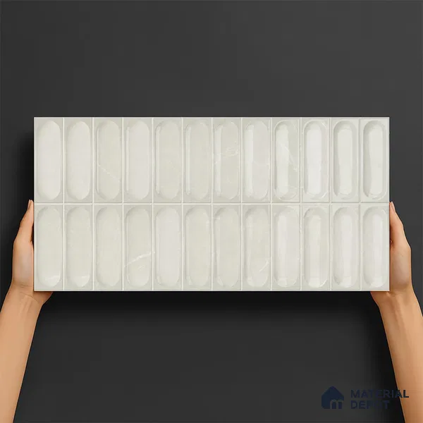 Faux Subway Look 22250 HL 2 TL 09796 C 2 ft x 1 ft Glossy Finish Ceramic Wall Tile - 9 mm