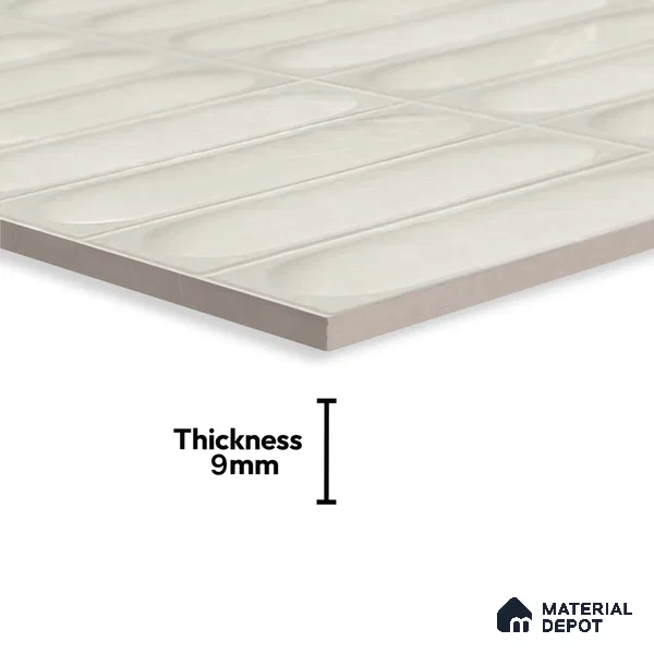 Faux Subway Look 22250 HL 2 TL 09796 C 2 ft x 1 ft Glossy Finish Ceramic Wall Tile - 9 mm