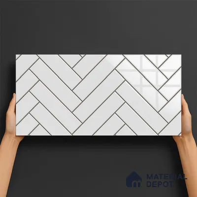 Faux Subway Look 22102 HL 1 TL 09794 2 ft x 1 ft Glossy Finish Ceramic Wall Tile - 9 mm