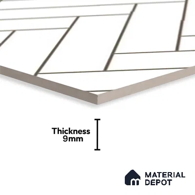 Faux Subway Look 22102 HL 1 TL 09794 2 ft x 1 ft Glossy Finish Ceramic Wall Tile - 9 mm