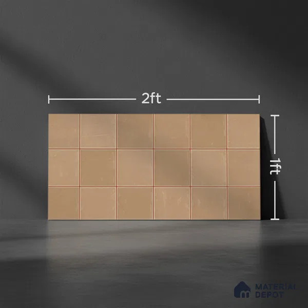 Faux Subway Wall Tile TL 09788 C Luxe Brown 2 ft x 1 ft Glossy Finish Ceramic Wall Tile - 9 mm | Suitable For Bathroom, Kitchen Backsplash | Please Expect a Slight Variation of Pattern
