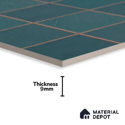 Faux Subway Wall Tile TL 09788 D Luxe Ocean 2 ft x 1 ft Glossy Finish Ceramic Wall Tile - 9 mm | Suitable For Bathroom, Kitchen Backsplash | Please Expect a Slight Variation of Pattern