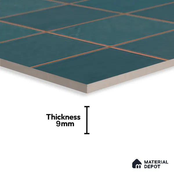 Faux Subway Wall Tile TL 09788 D Luxe Ocean 2 ft x 1 ft Glossy Finish Ceramic Wall Tile - 9 mm | Suitable For Bathroom, Kitchen Backsplash | Please Expect a Slight Variation of Pattern