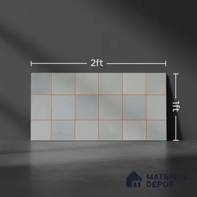 Faux Subway Wall Tile TL 09788 E Luxe Sky 2 ft x 1 ft Glossy Finish Ceramic Wall Tile - 9 mm | Suitable For Bathroom, Kitchen Backsplash | Please Expect a Slight Variation of Pattern