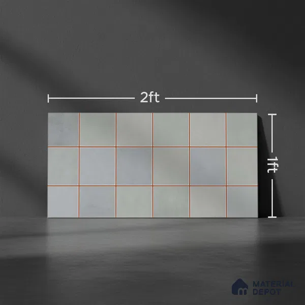 Faux Subway Wall Tile TL 09788 E Luxe Sky 2 ft x 1 ft Glossy Finish Ceramic Wall Tile - 9 mm | Suitable For Bathroom, Kitchen Backsplash | Please Expect a Slight Variation of Pattern