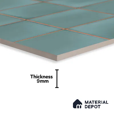 Faux Subway Wall Tile TL 09788 Luxe Aqua 2 ft x 1 ft Glossy Finish Ceramic Wall Tile - 9 mm | Suitable For Bathroom, Kitchen Backsplash | Please Expect a Slight Variation of Pattern