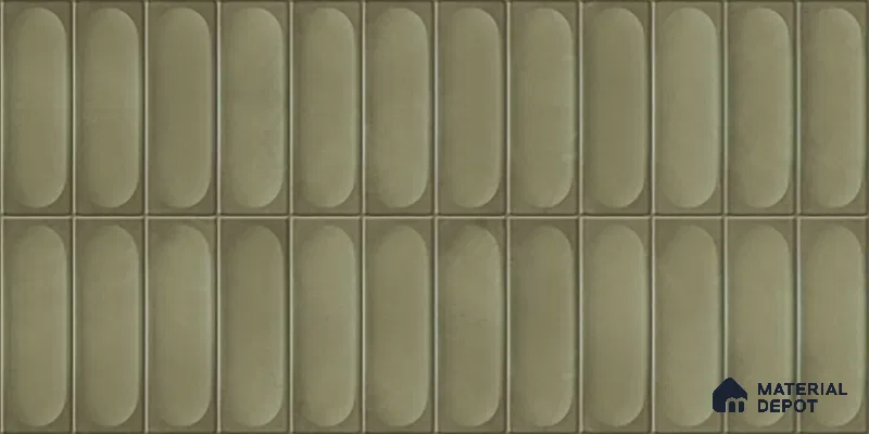 Faux Subway Look Cuba Green TL 09785 C 2 ft x 1 ft Glossy Finish Ceramic Wall Tile - 9 mm