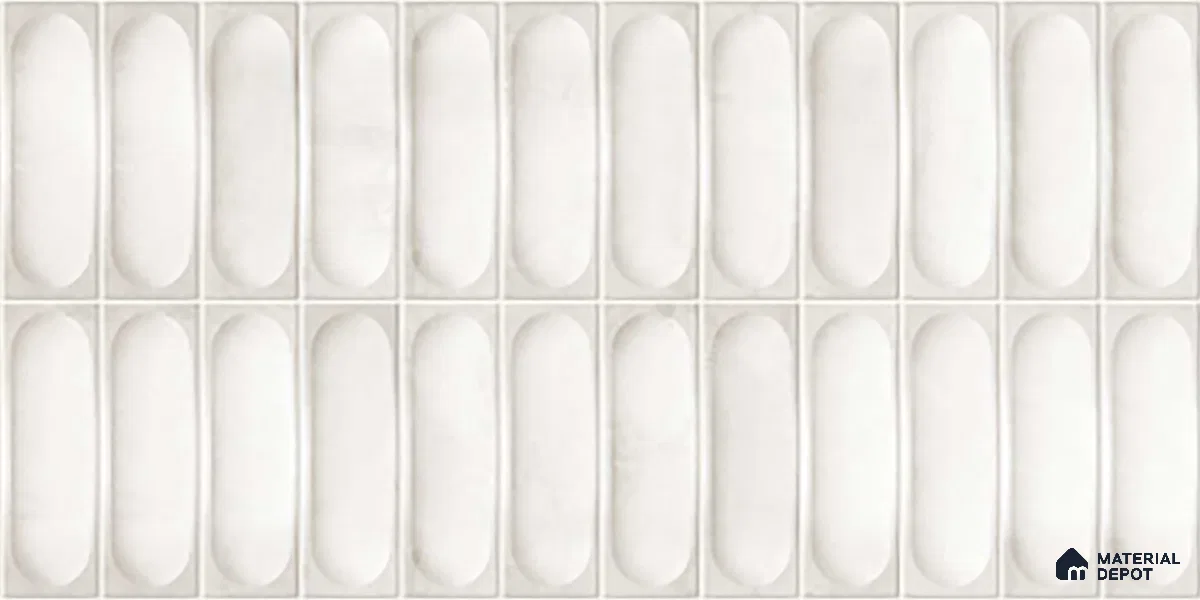 Faux Subway Look Cuba White TL 09785 F 2 ft x 1 ft Glossy Finish Ceramic Wall Tile - 9 mm