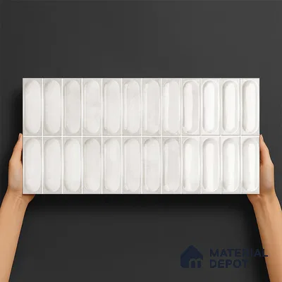Faux Subway Look Cuba White TL 09785 F 2 ft x 1 ft Glossy Finish Ceramic Wall Tile - 9 mm