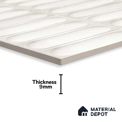 Faux Subway Look Cuba White TL 09785 F 2 ft x 1 ft Glossy Finish Ceramic Wall Tile - 9 mm
