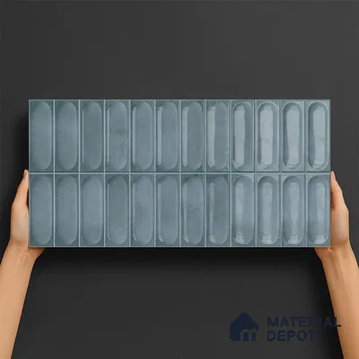 Faux Subway Look Cuba Aqua TL 09785 2 ft x 1 ft Glossy Finish Ceramic Wall Tile - 9 mm