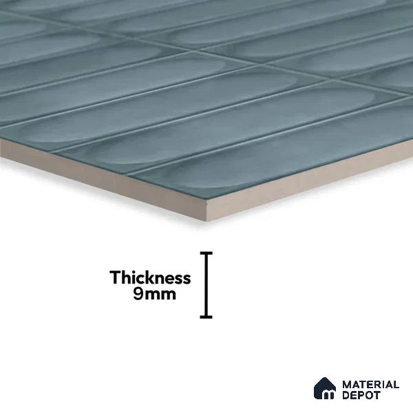 Faux Subway Look Cuba Aqua TL 09785 2 ft x 1 ft Glossy Finish Ceramic Wall Tile - 9 mm