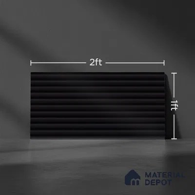 Punch Wall Tile TL 09784 B Zeta Black 2 ft x 1 ft Glossy Finish Ceramic Tile - 9 mm