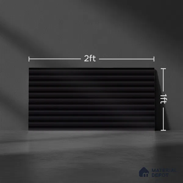Punch Wall Tile TL 09784 B Zeta Black 2 ft x 1 ft Glossy Finish Ceramic Tile - 9 mm